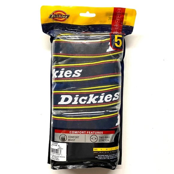 Men's Dickies 5-Pack Cotton Contour Pouch Boxer Briefs Multi Color - XL (40-42) - Picture 3 of 4